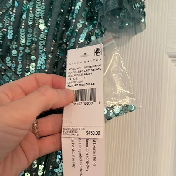 Aidan Mattox Sequin Midi Dress - Picture 7 of 8